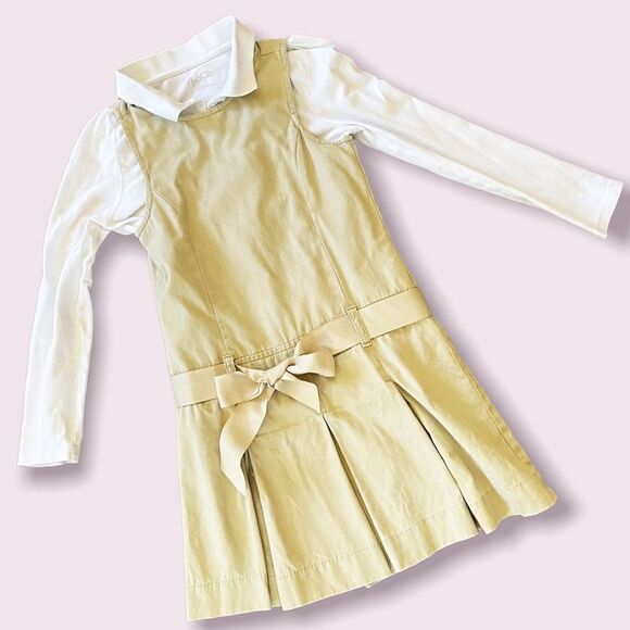 The Children’s Place Uniform Jumper and Ruffle Piqué Polo Size 6X/7 7/8 - Picture 1 of 14